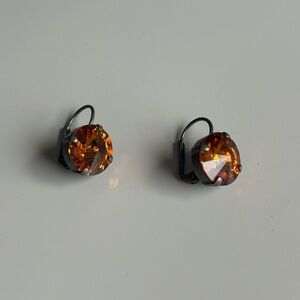 Sabika Orange Crystal Earrings Gorgeous Color!!